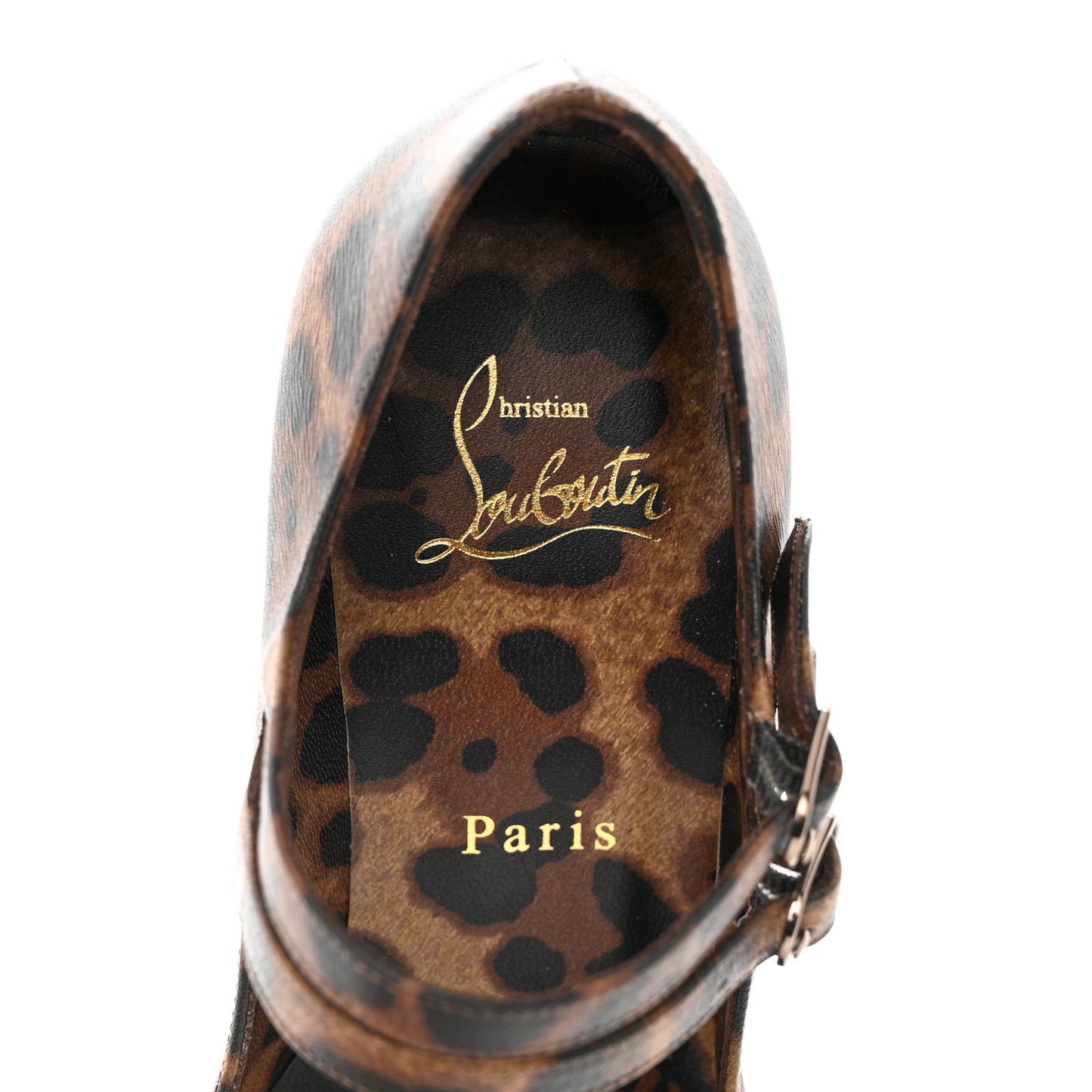 Calfskin Miss Jane Mary Janes 55 Pumps 36.5 Leopard