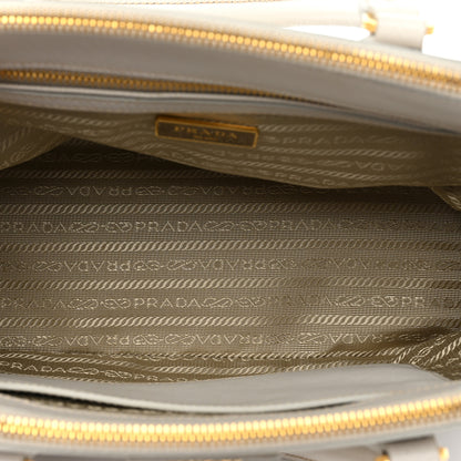 Prada Saffiano Small Galleria Double Zip Tote Talco 17 of 18