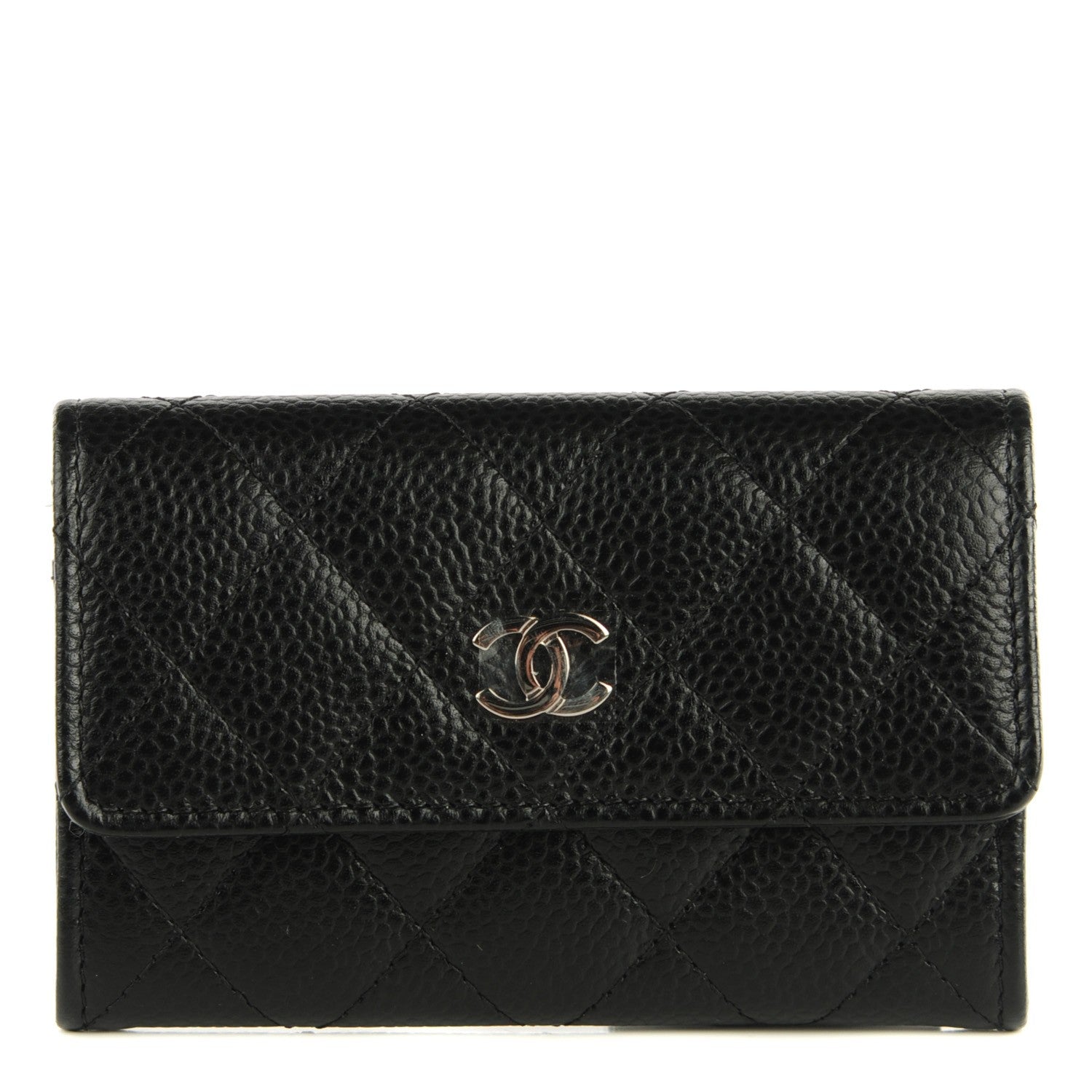 Chanel Caviar Quilted Flap Card Holder Black 1 of 8