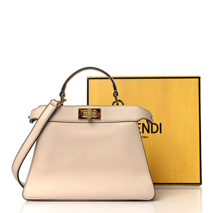 Fendi Vitello Seta Shiny Nappa Plexiglass Medium Peekaboo I SEE U Satchel Light Rose 10 of 10