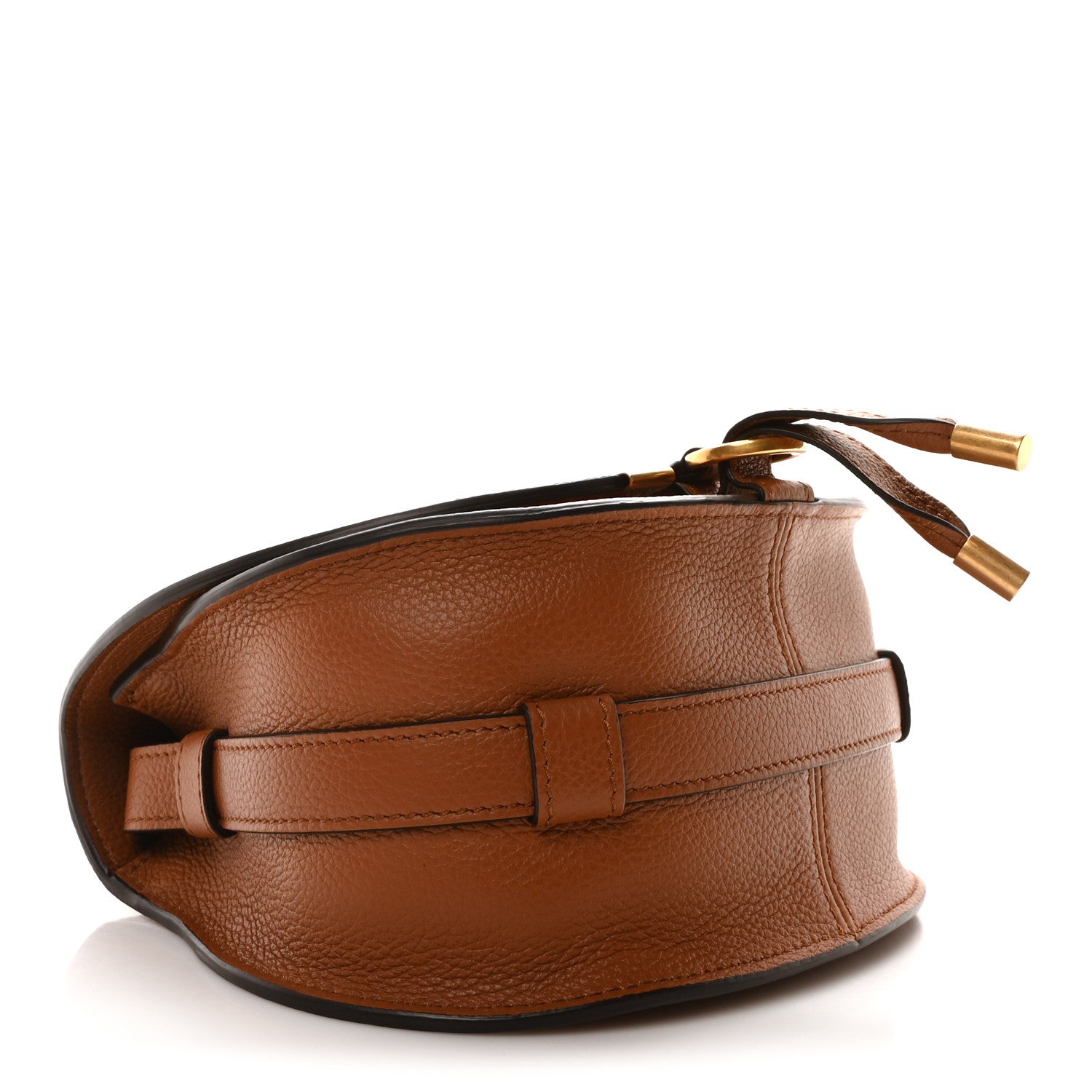 Chloe Grained Calfskin Small Marcie Saddle Bag Tan 4 of 9