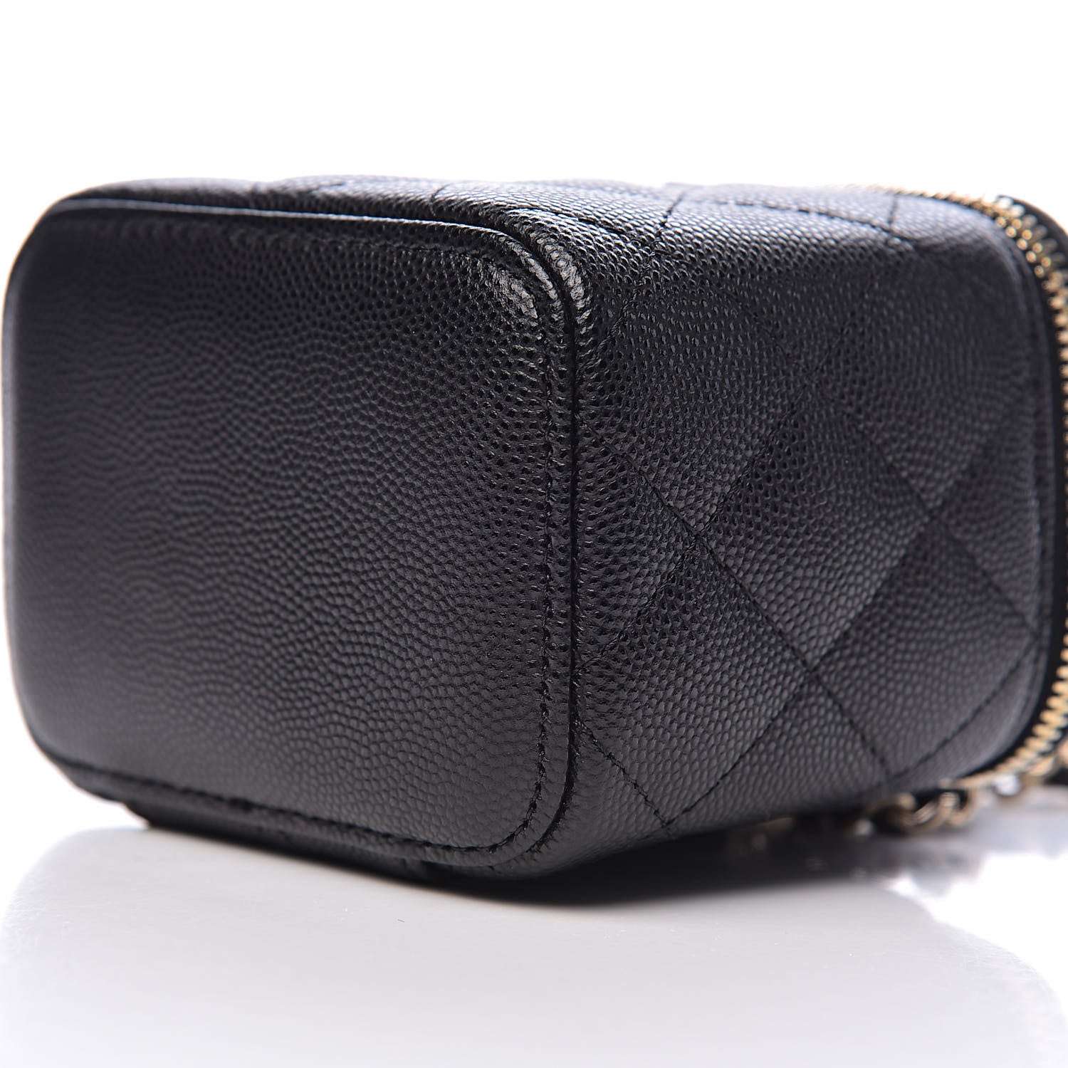 Chanel Caviar Quilted Mini Vanity Case With Chain Black 9 of 10