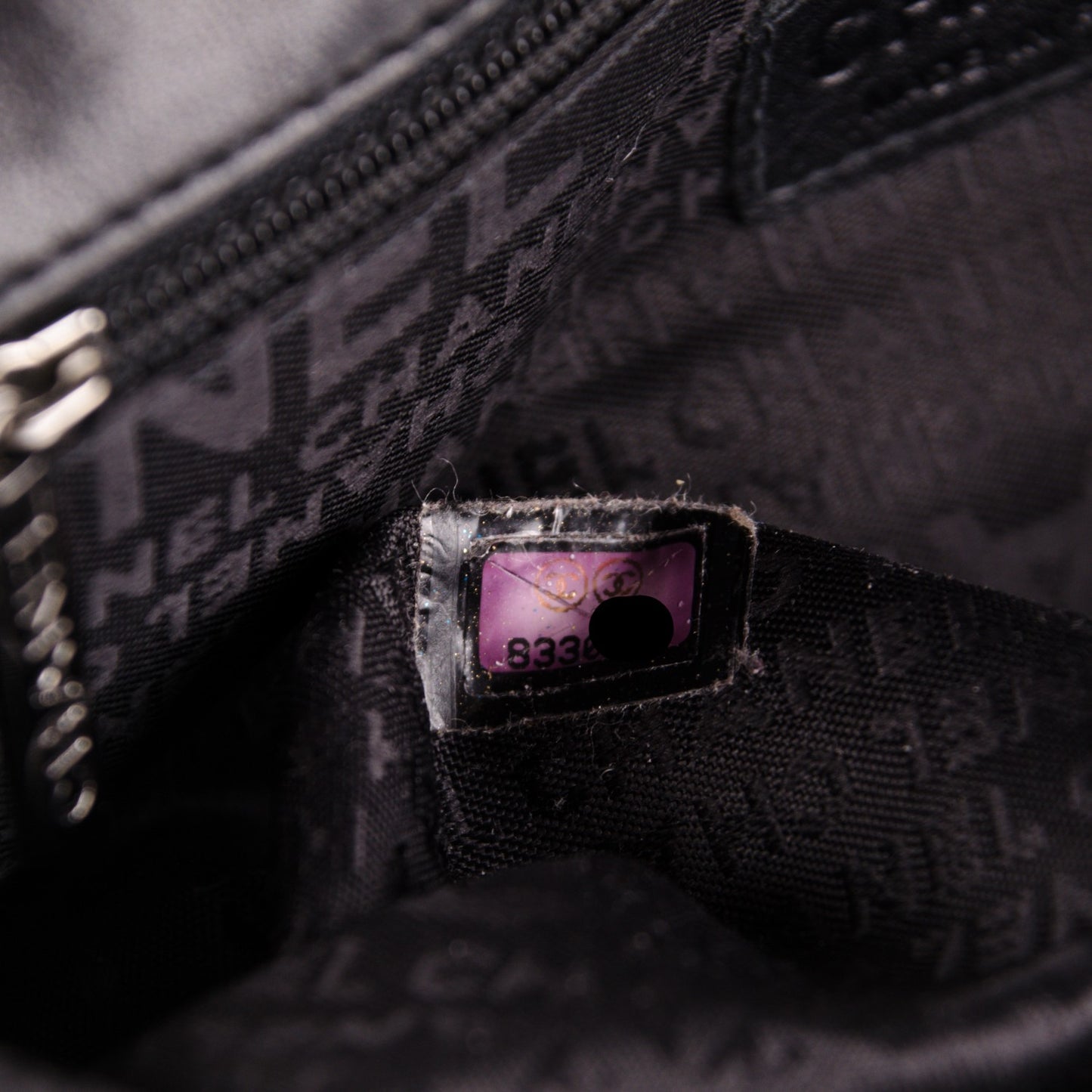 Lambskin Quilted Shoulder Flap Black