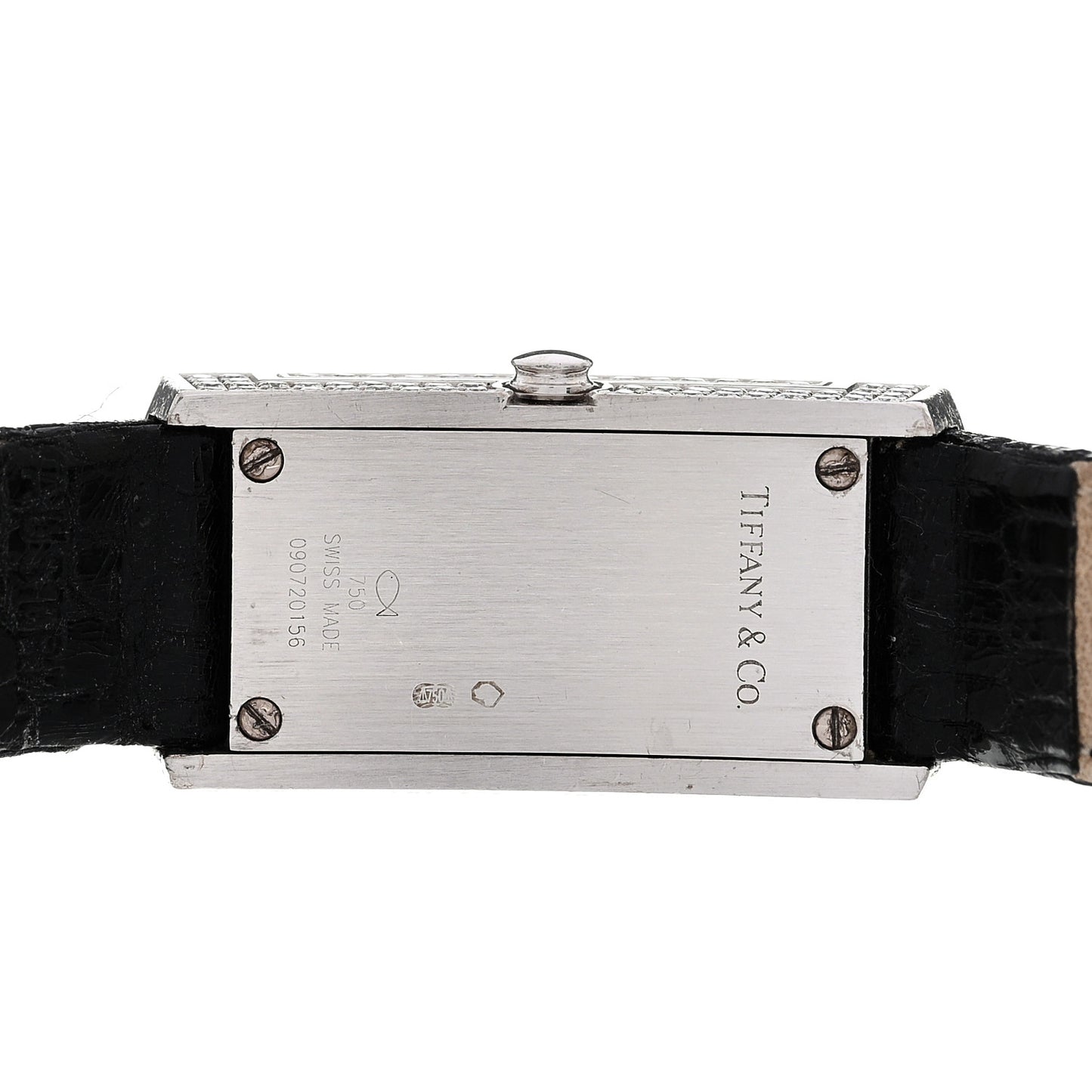 18K White Gold Alligator Diamond Bezel 14mm Cocktail Quartz Watch
