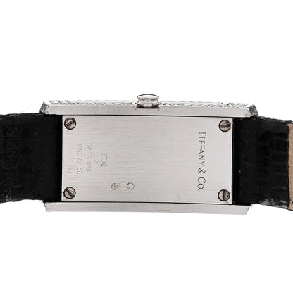 Tiffany 18K White Gold Alligator Diamond Bezel 14mm Cocktail Quartz Watch 4 of 4