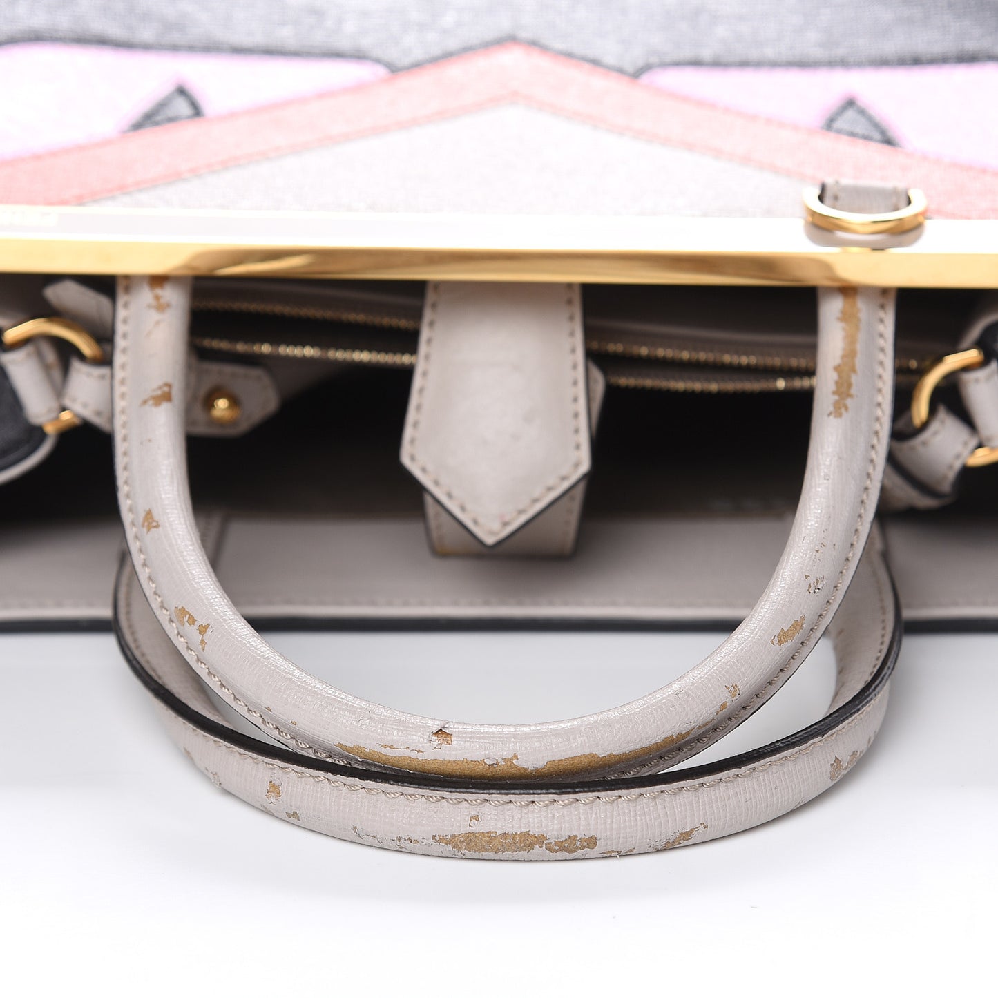 Vitello Elite Monster Petite 2Jours Tote Multicolor Black Grigio Polvere Multicolor