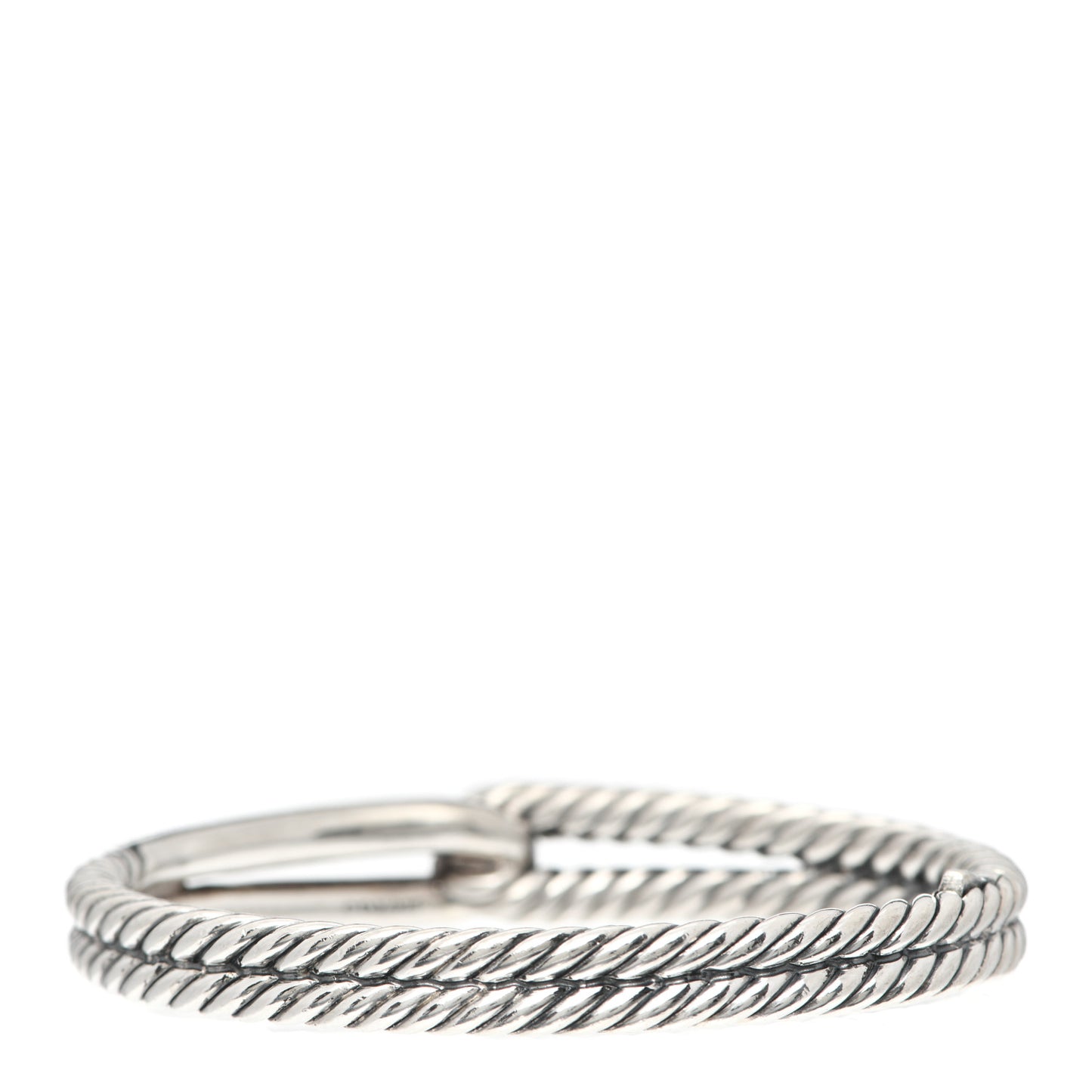 Sterling Silver Diamond Pave 10mm Single Loop Labyrinth Bracelet
