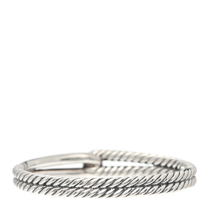 David Yurman Sterling Silver Diamond Pave 10mm Single Loop Labyrinth Bracelet 3 of 5