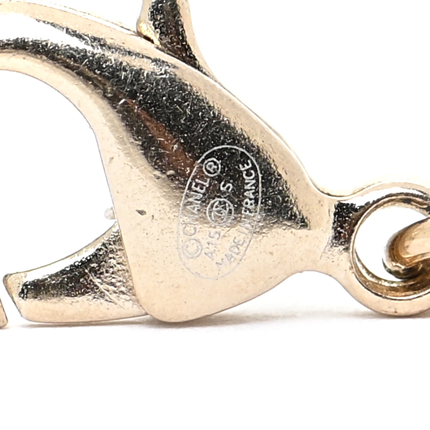 Chanel Baguette Crystal Chain CC Bracelet Pink Gold 5 of 6
