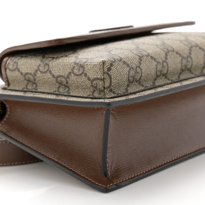 Gucci GG Supreme Monogram Canvas Interlocking G Belt Bag Beige Ebony 9 of 10