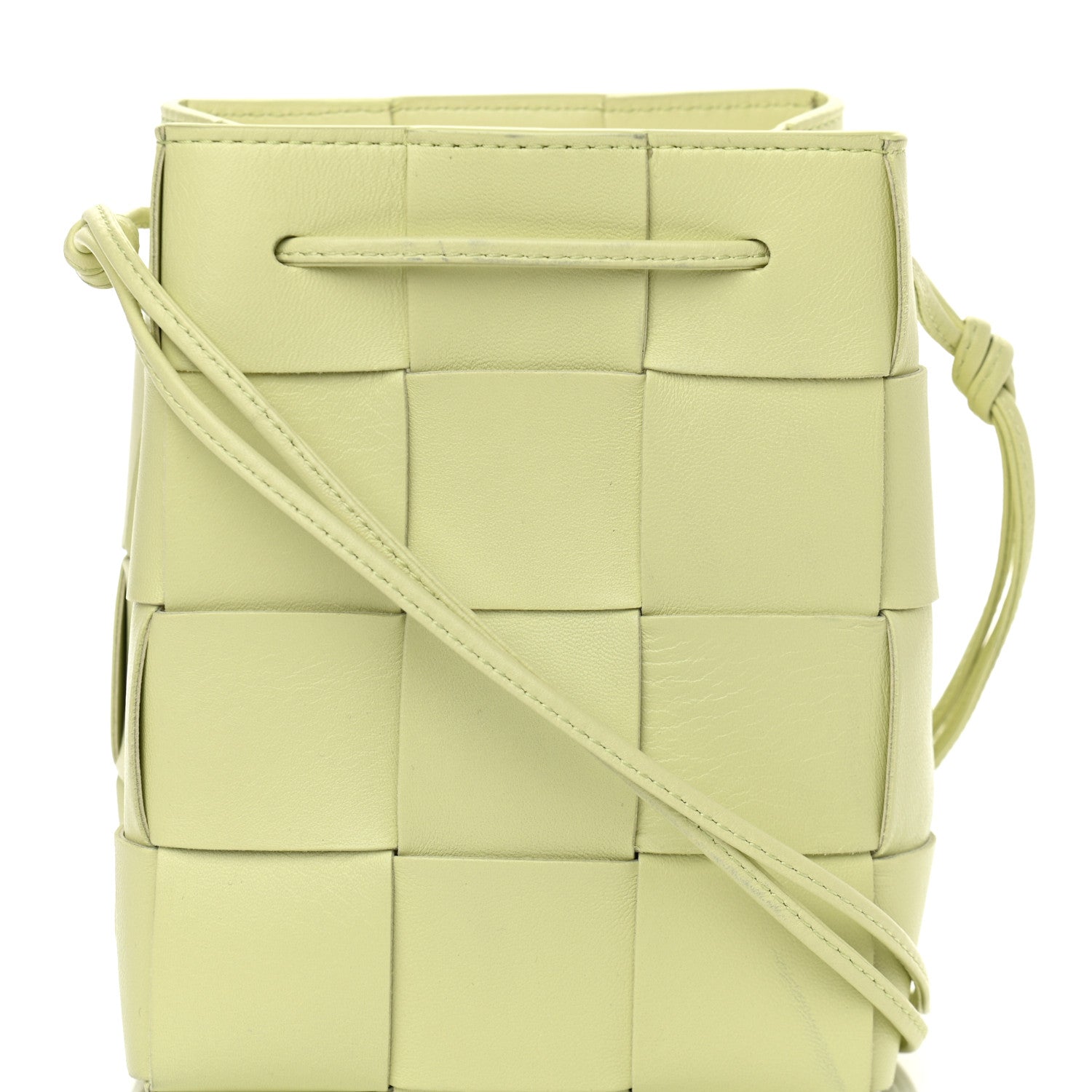 Bottega Veneta Nappa Maxi Intrecciato Cassette Bucket Bag Lemon Washed 7 of 11
