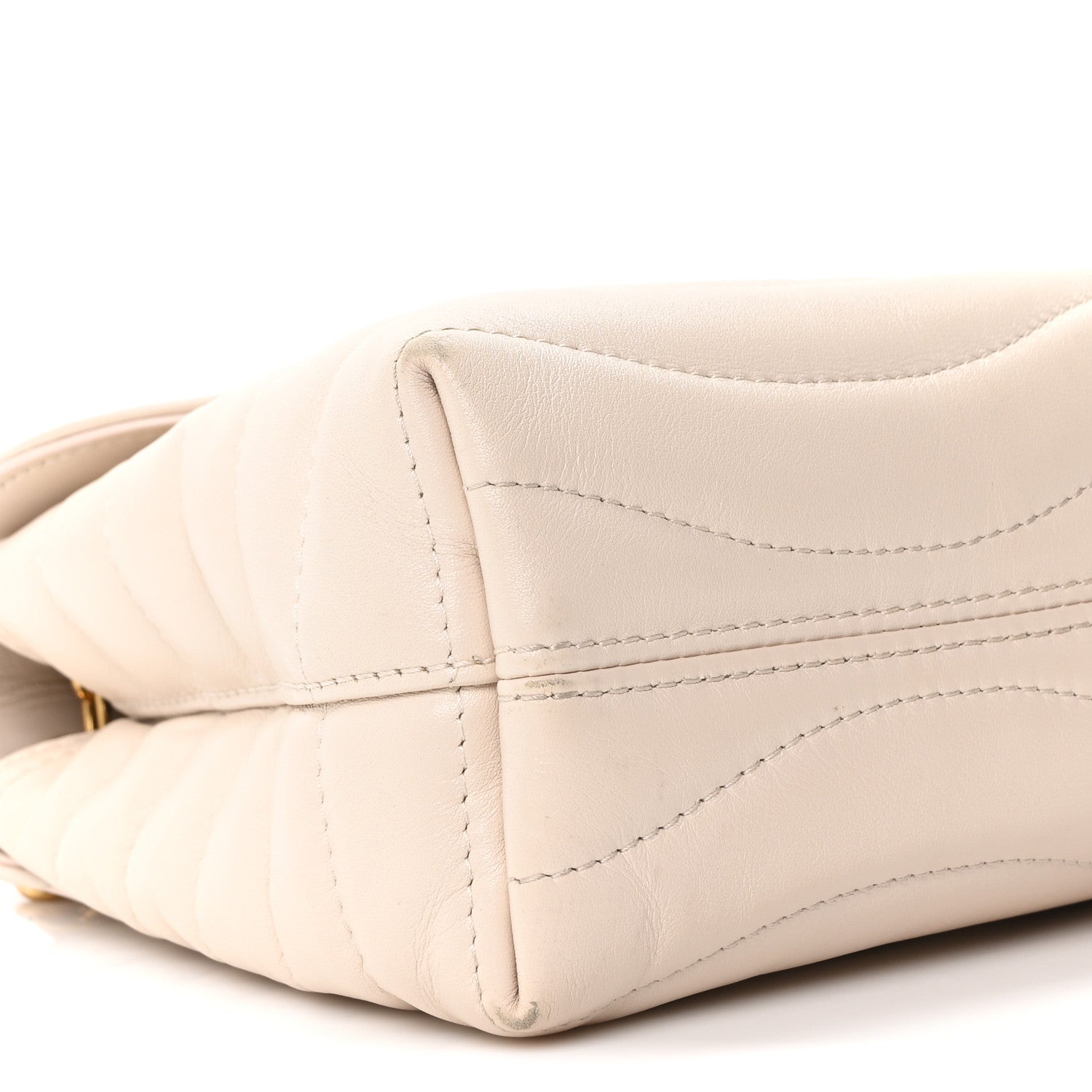Louis Vuitton Calfskin New Wave Chain Bag MM NM Ivory 8 of 9