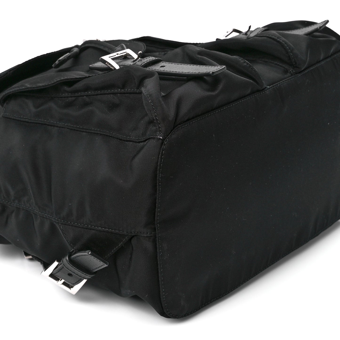 Tessuto Nylon Saffiano Medium Backpack Black