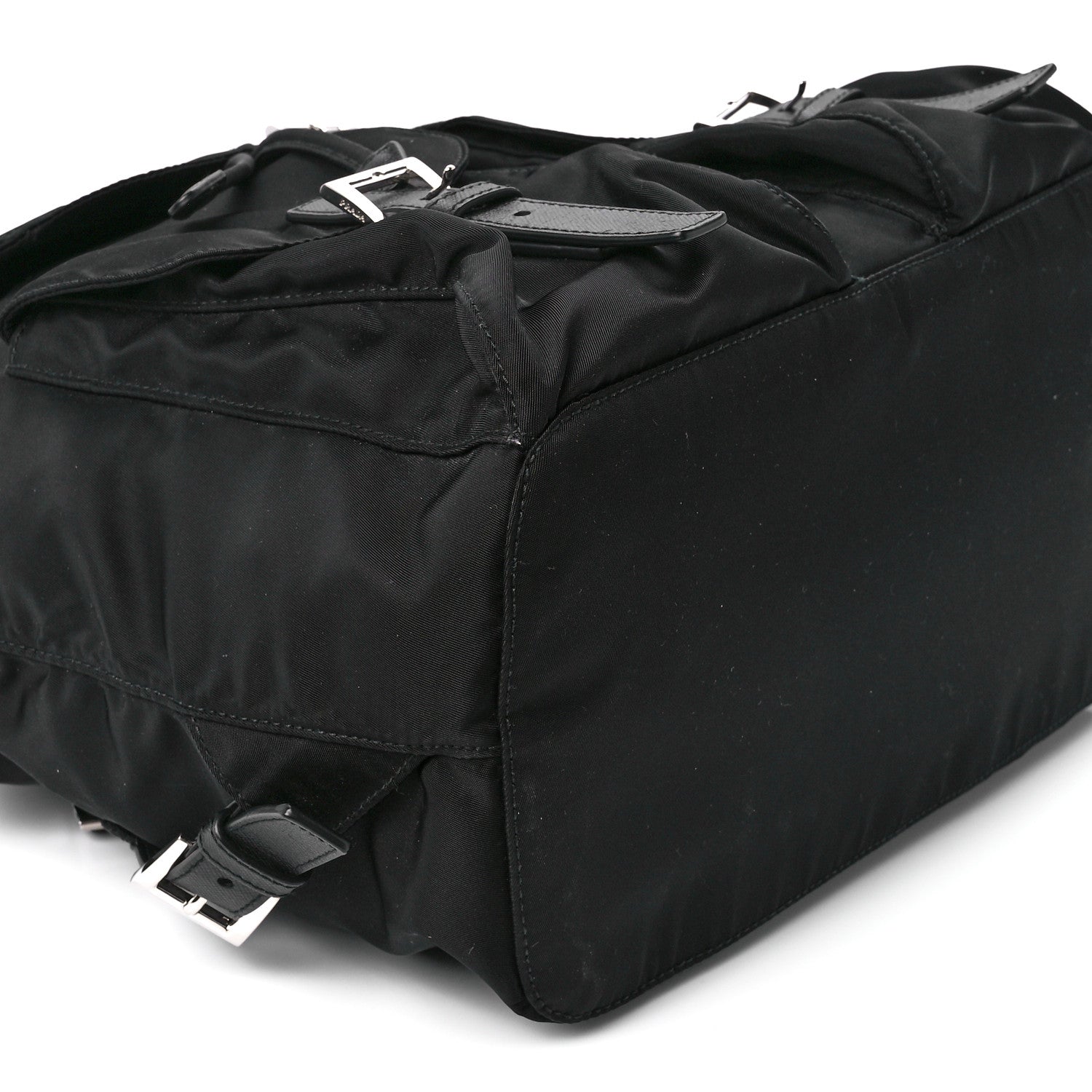 Prada Tessuto Nylon Saffiano Medium Backpack Black 10 of 11
