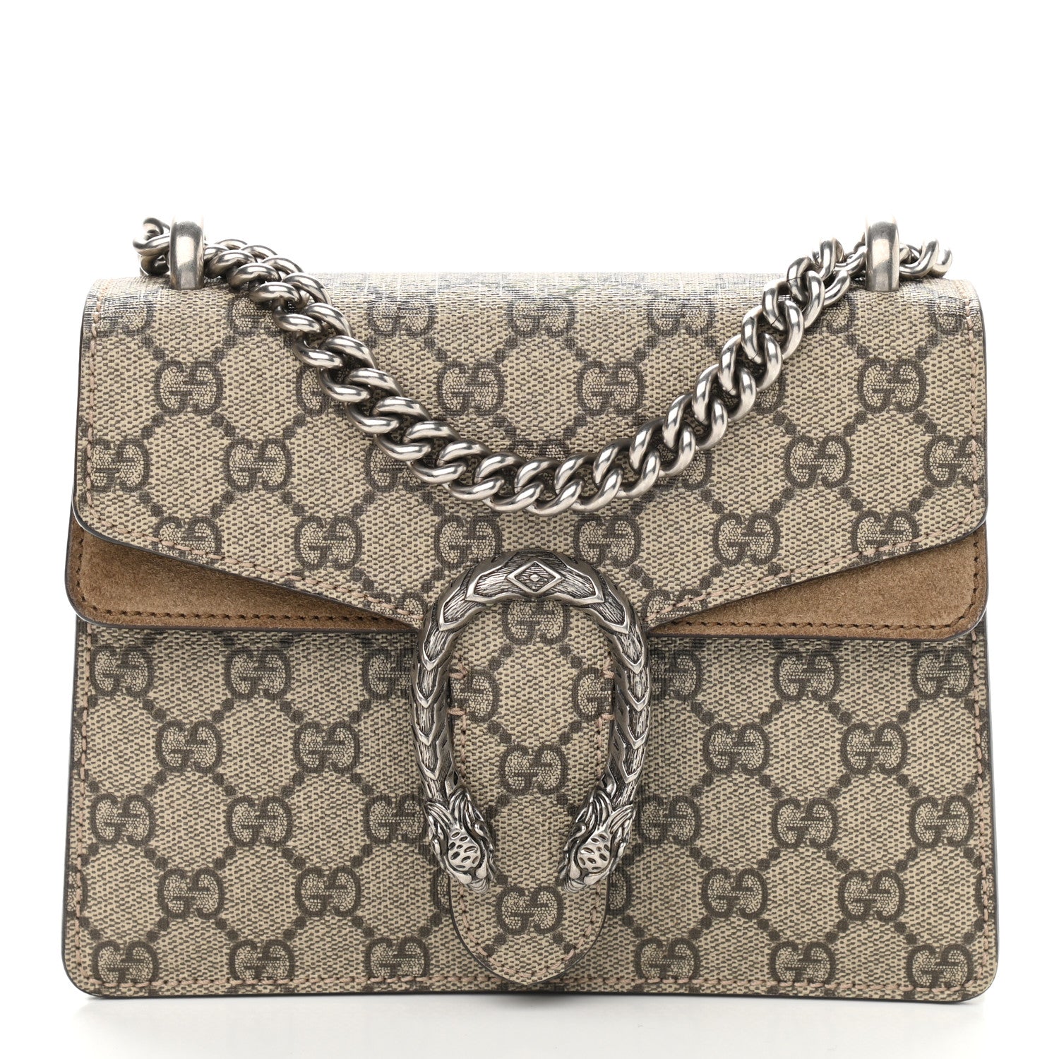 Gucci GG Supreme Monogram Mini Dionysus Shoulder Bag Taupe 1 of 9