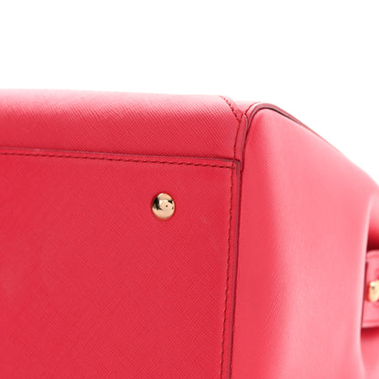 MCM Saffiano Nuovo Tote Pink 13 of 14