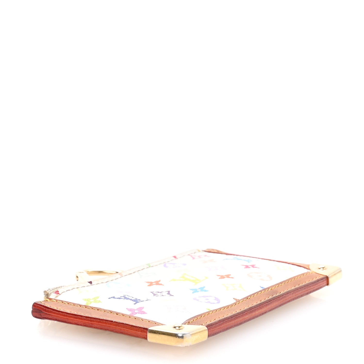 Louis Vuitton Monogram Multicolor Key Pouch White 4 of 7