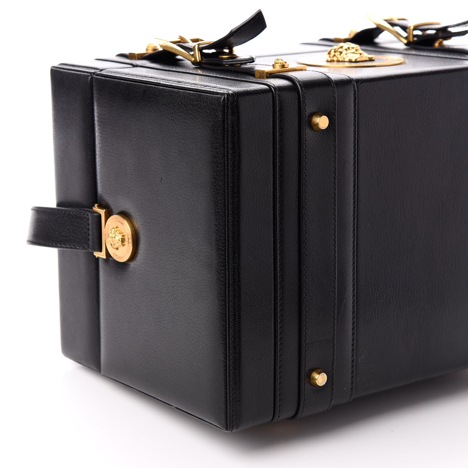 Versace Calfskin Medusa Vanity Train Case Black 7 of 8