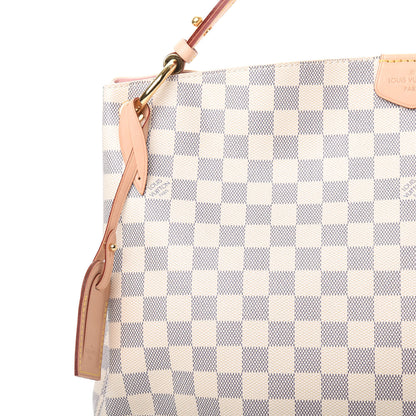 Louis Vuitton Damier Azur Graceful MM Rose Ballerine 9 of 14