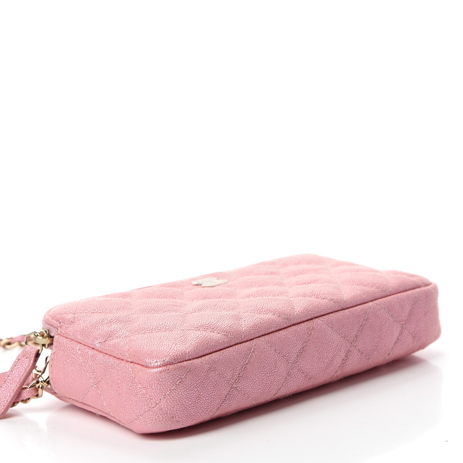 Chanel Iridescent Caviar Quilted Small Clutch With Chain Pink 4 of 13