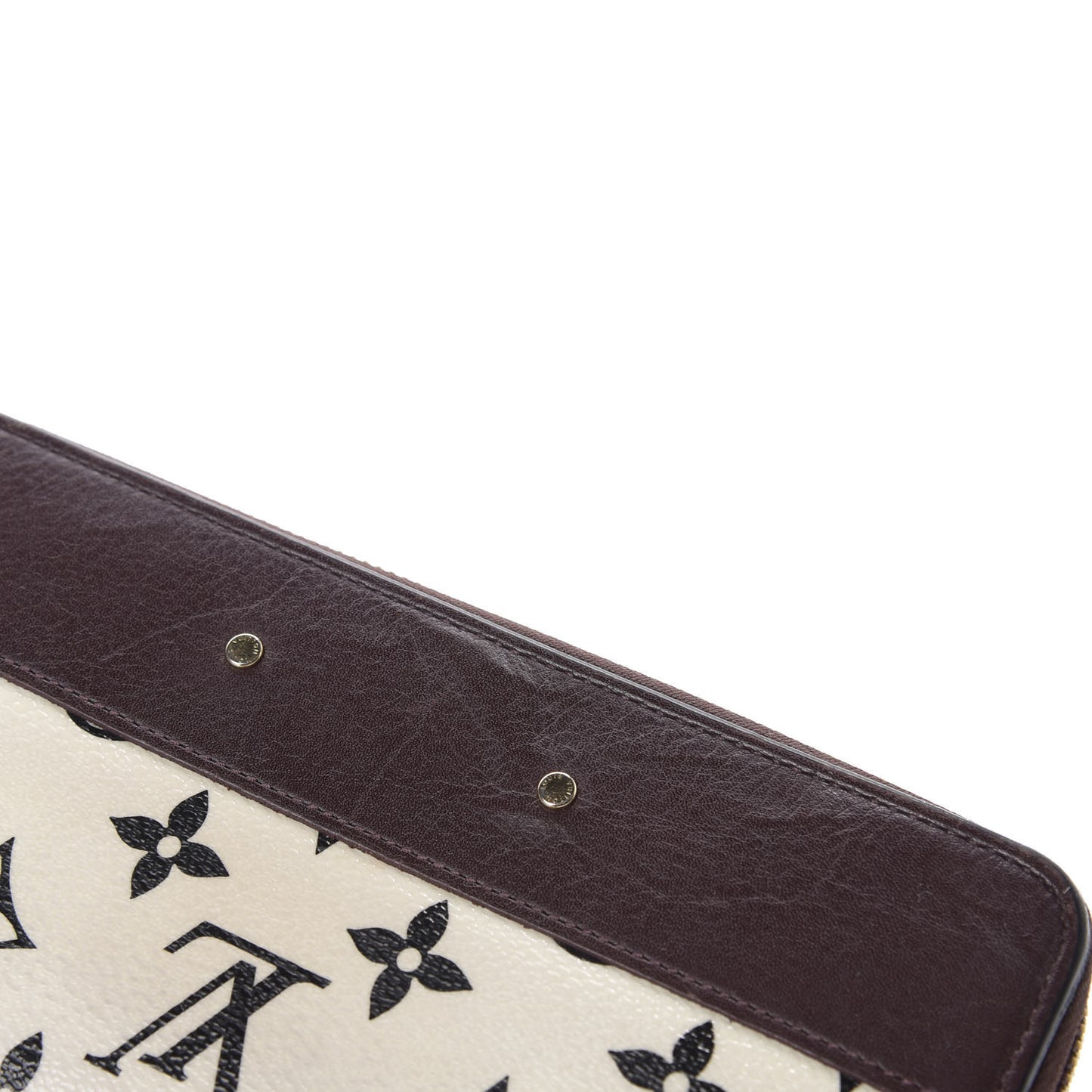 Calfskin Monogram Gamma Zippy Wallet White Chocolate