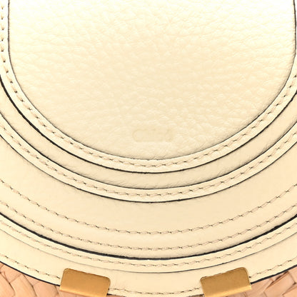Chloe Raffia Calfskin Marcie Basket White 6 of 10