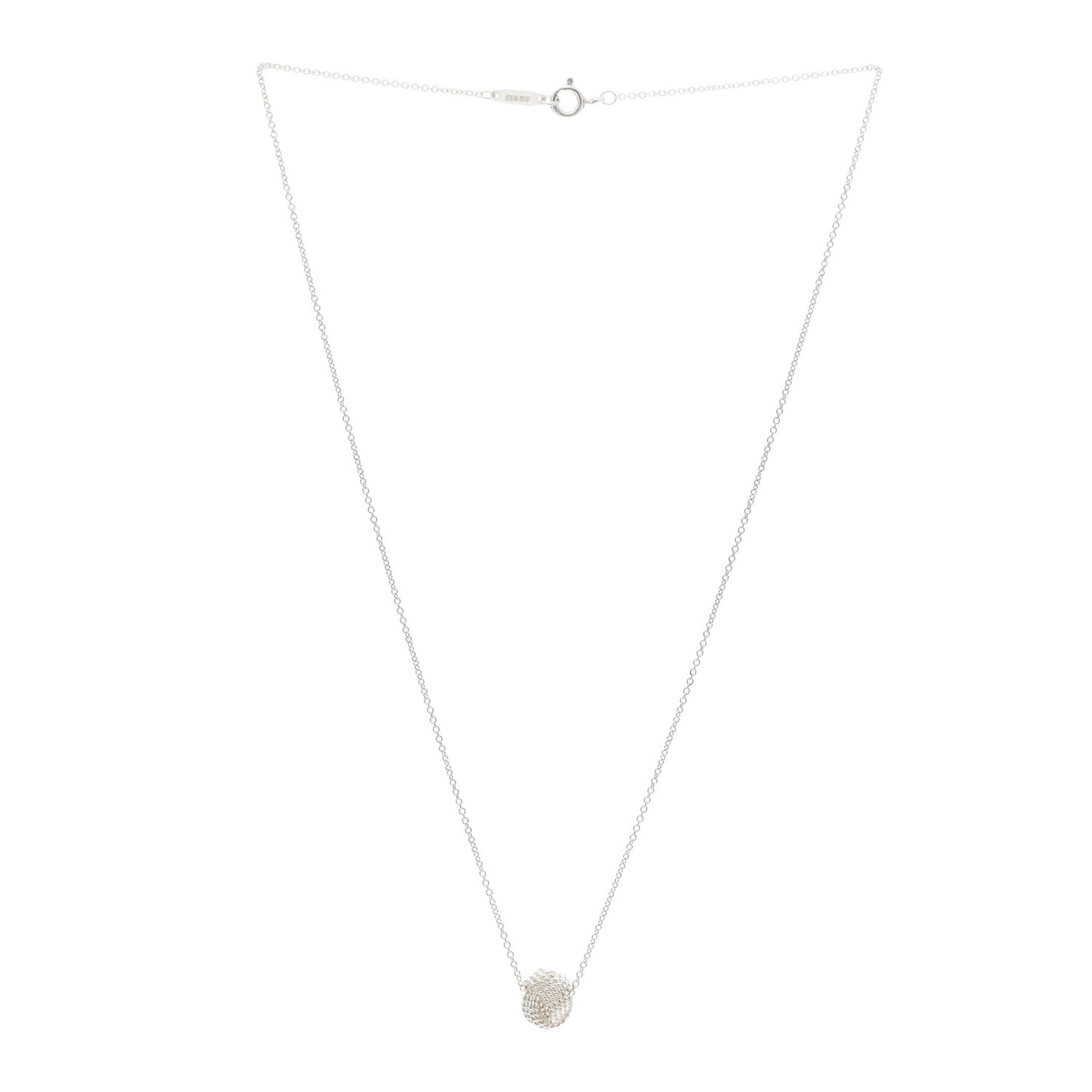 Sterling Silver Twist Knot Pendant Necklace