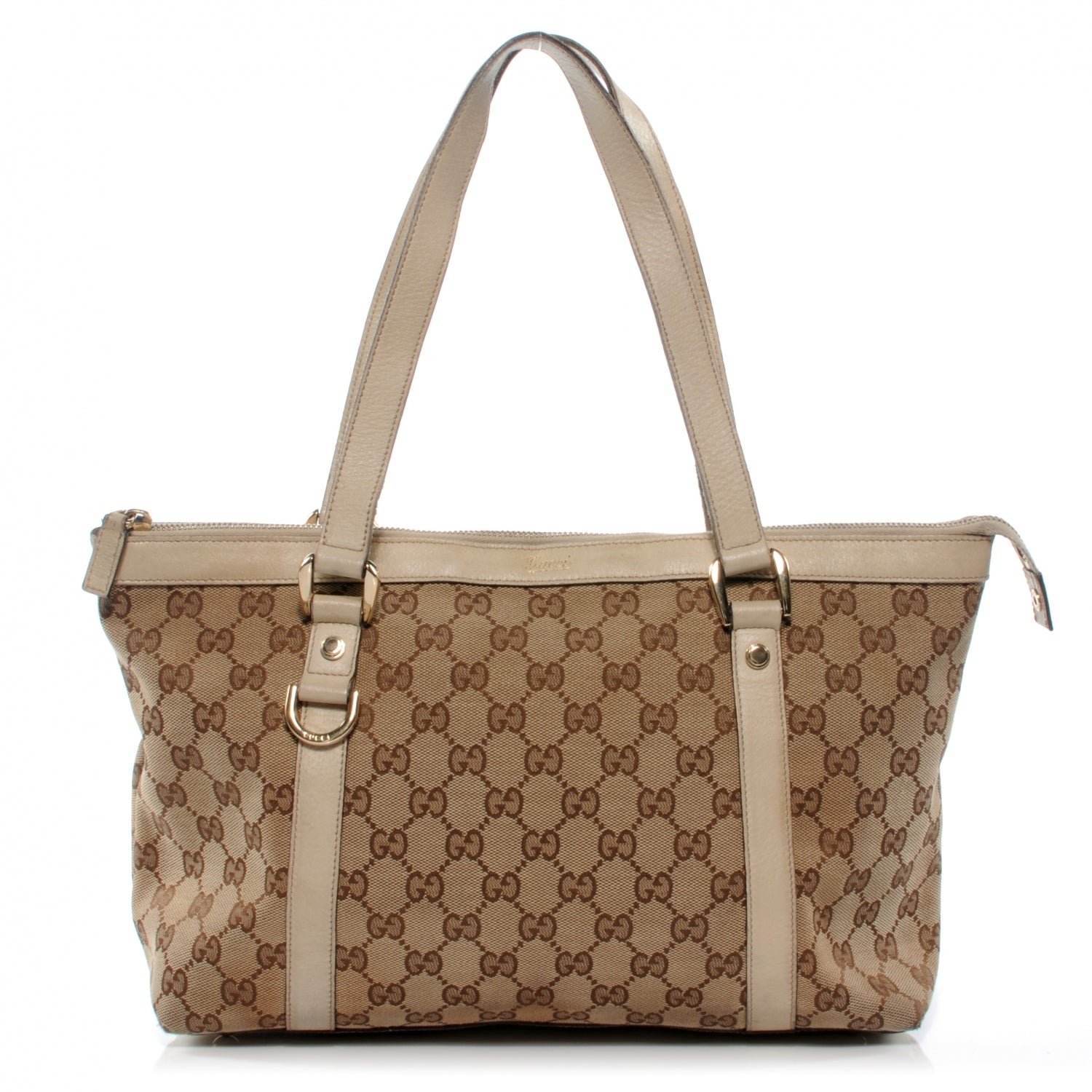 Gucci Monogram Abbey Medium Tote White 1 of 7