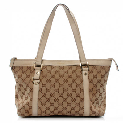 Gucci Monogram Abbey Medium Tote White 1 of 7