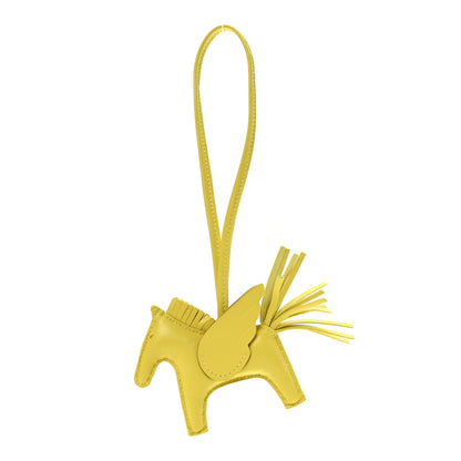 Hermes Milo Lambskin Grigri Rodeo Pegase Horse Bag Charm PM Jaune de Naples 1 of 4