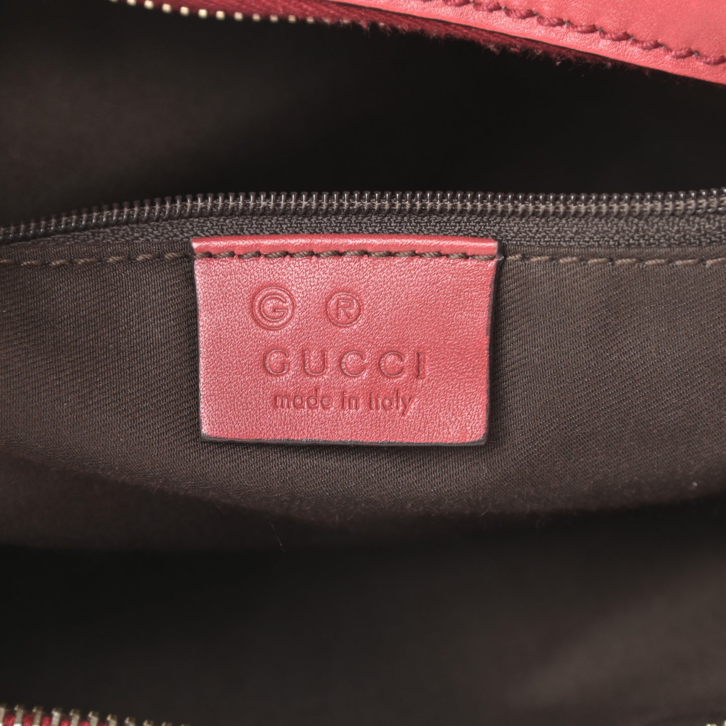 Guccissima Small Charmy Hobo Red