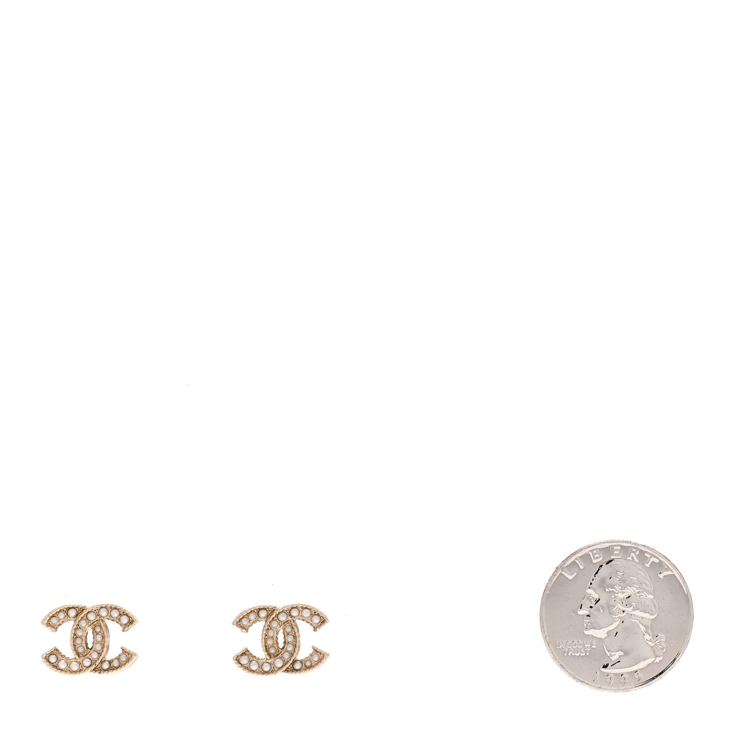 Pearl CC Earrings Gold