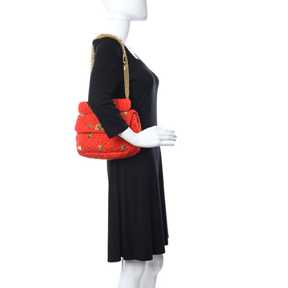 Valentino Garavani Cashmere Medium Roman Stud Shoulder Bag Titian 2 of 8