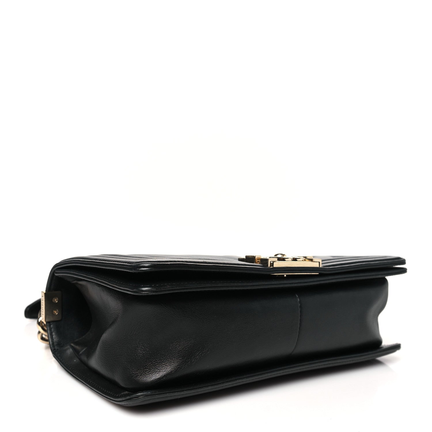 Chanel Lambskin Chevron Quilted Medium Boy Flap Black 4 of 10