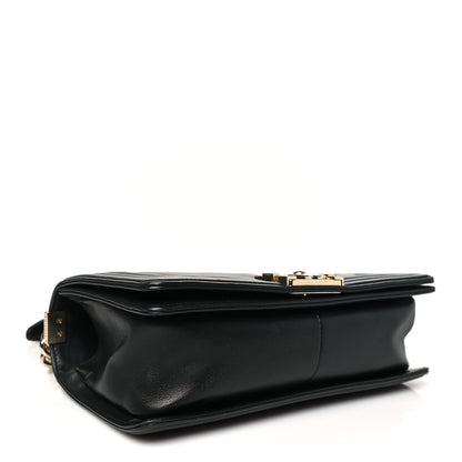 Chanel Lambskin Chevron Quilted Medium Boy Flap Black 4 of 10