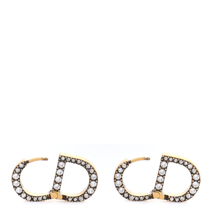 Christian Dior Crystal 30 Montaigne Earrings Gold 3 of 4