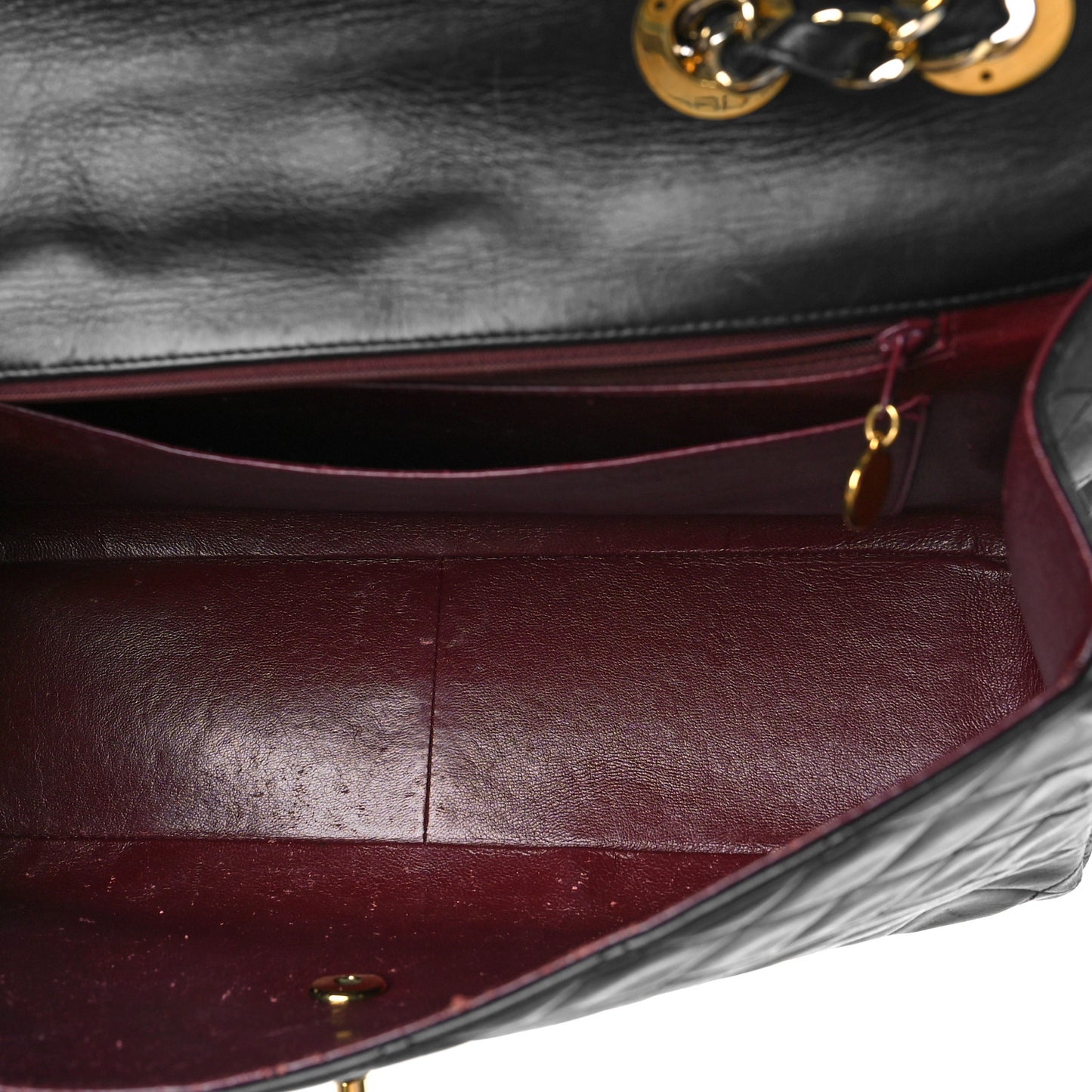 Lambskin Quilted XL Jumbo Single Flap Black