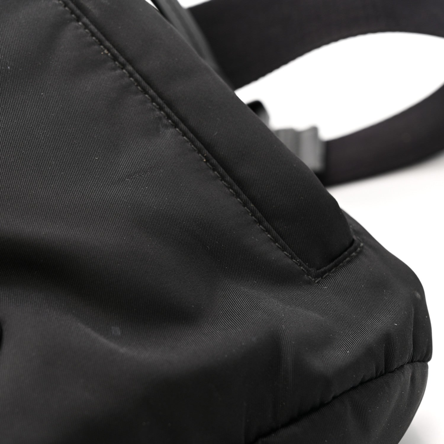 Prada Re-Nylon Vitello Metal Triangle Logo Sling Backpack Black 12 of 12