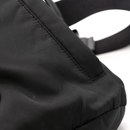 Prada Re-Nylon Vitello Metal Triangle Logo Sling Backpack Black 12 of 12
