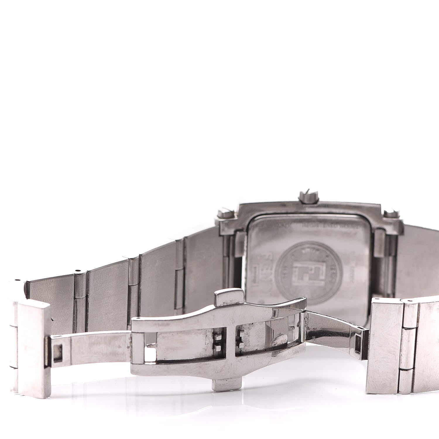 Fendi Stainless Steel 30mm Quadro Quartz Watch Black 5 of 8