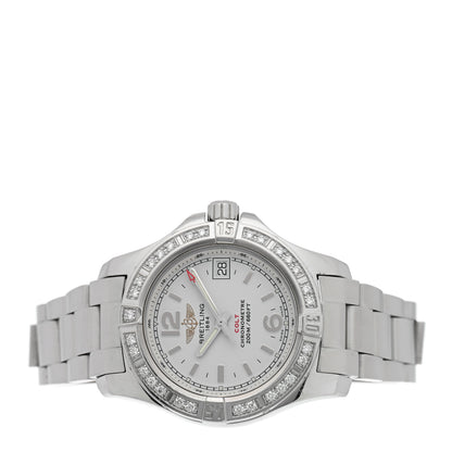 Breitling Stainless Steel Diamond Bezel 33mm Colt Lady Quartz Watch White A7738853 2 of 4