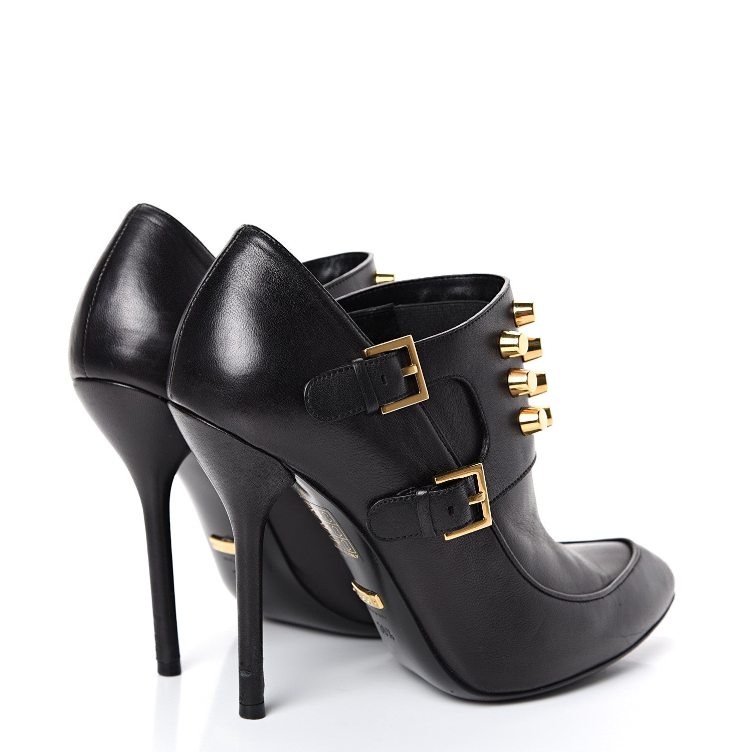Gucci Nappa Studded Alexandra Ankle Boots 36.5 Black 4 of 13