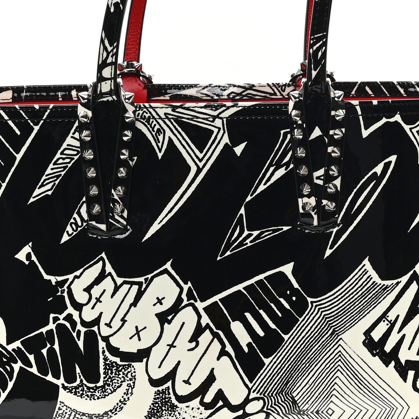 Patent Metro Graf Spikes East West Cabata Tote Black