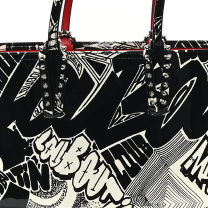 Christian Louboutin Patent Metro Graf Spikes East West Cabata Tote Black 9 of 11