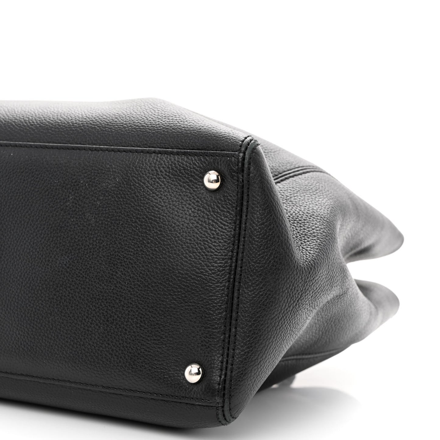 Calfskin Cerf Executive Shopper Tote Black