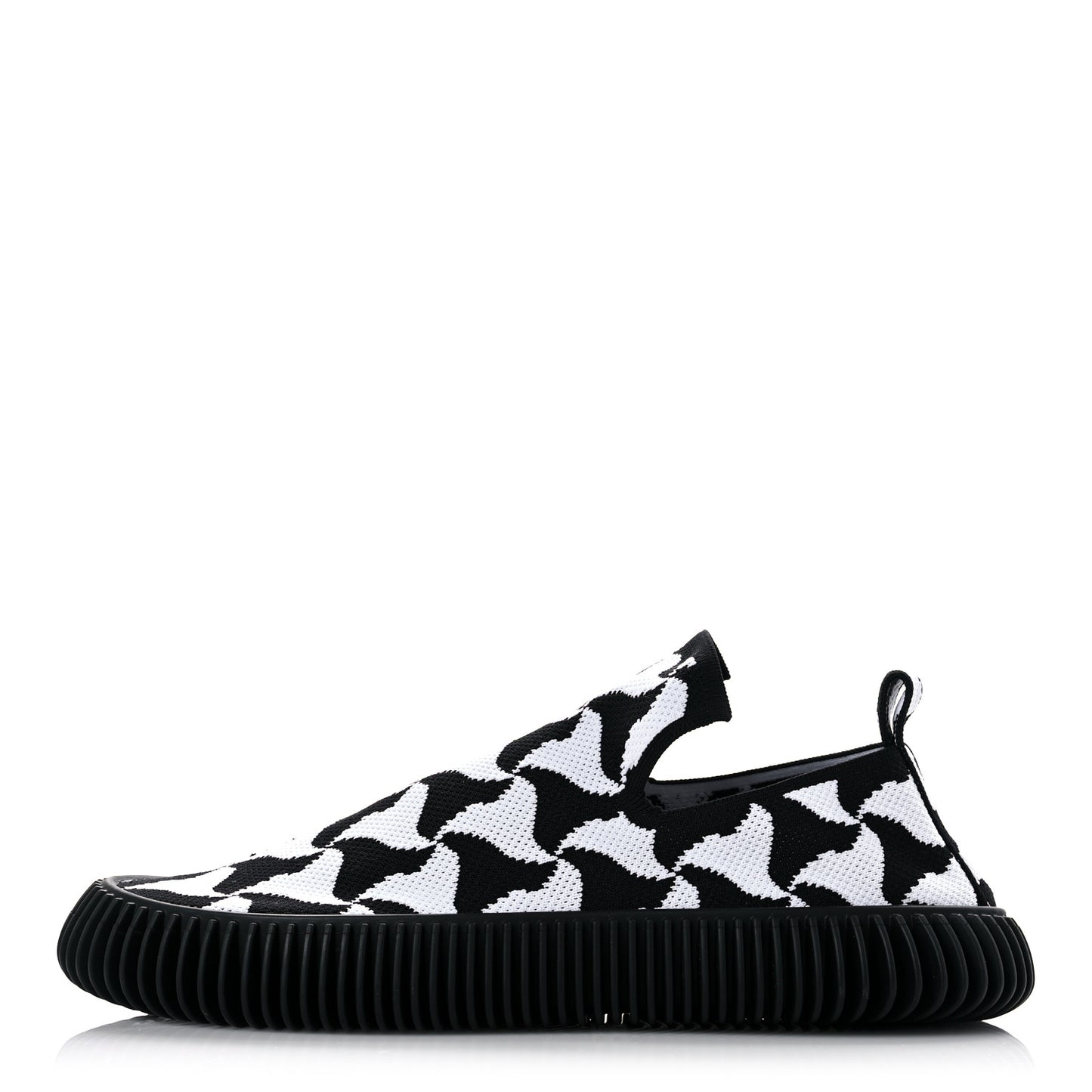 Technical Knit Mens Ripple Slip On Sneakers 43 Black Optic White