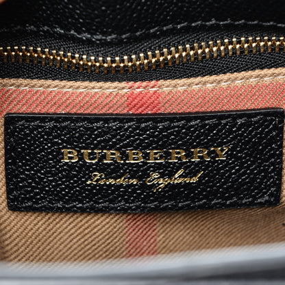 Burberry Soft Grain Calfskin Small Buckle Tote Black 7 of 8