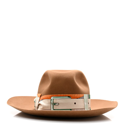 Hermes Rabbit Felt Brides de Gala Francoise Hat 58 Etoupe 3 of 10