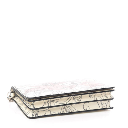 Prada X JAMES JEAN Glace Calfskin Rabbit Print Wallet On Chain Opaline 4 of 9