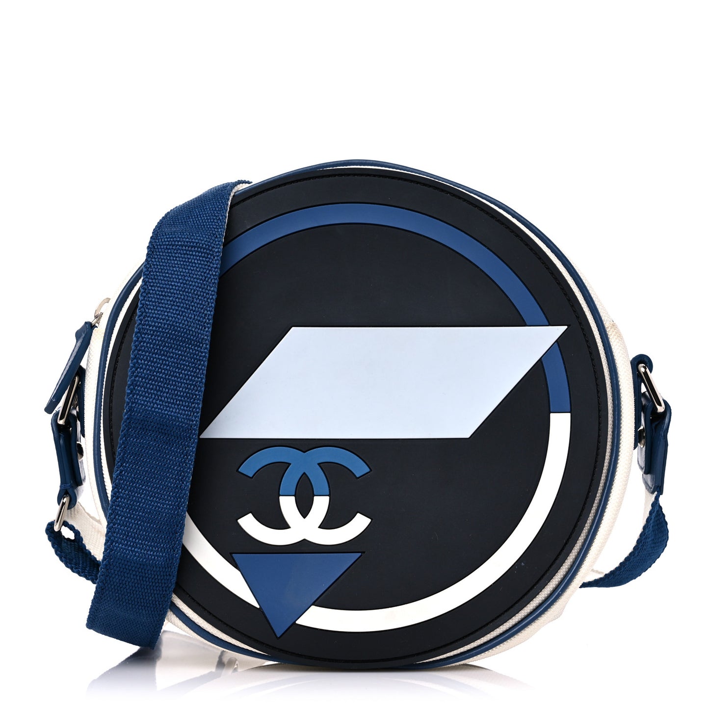 Canvas Rubber Airlines Crossbody White Black Blue